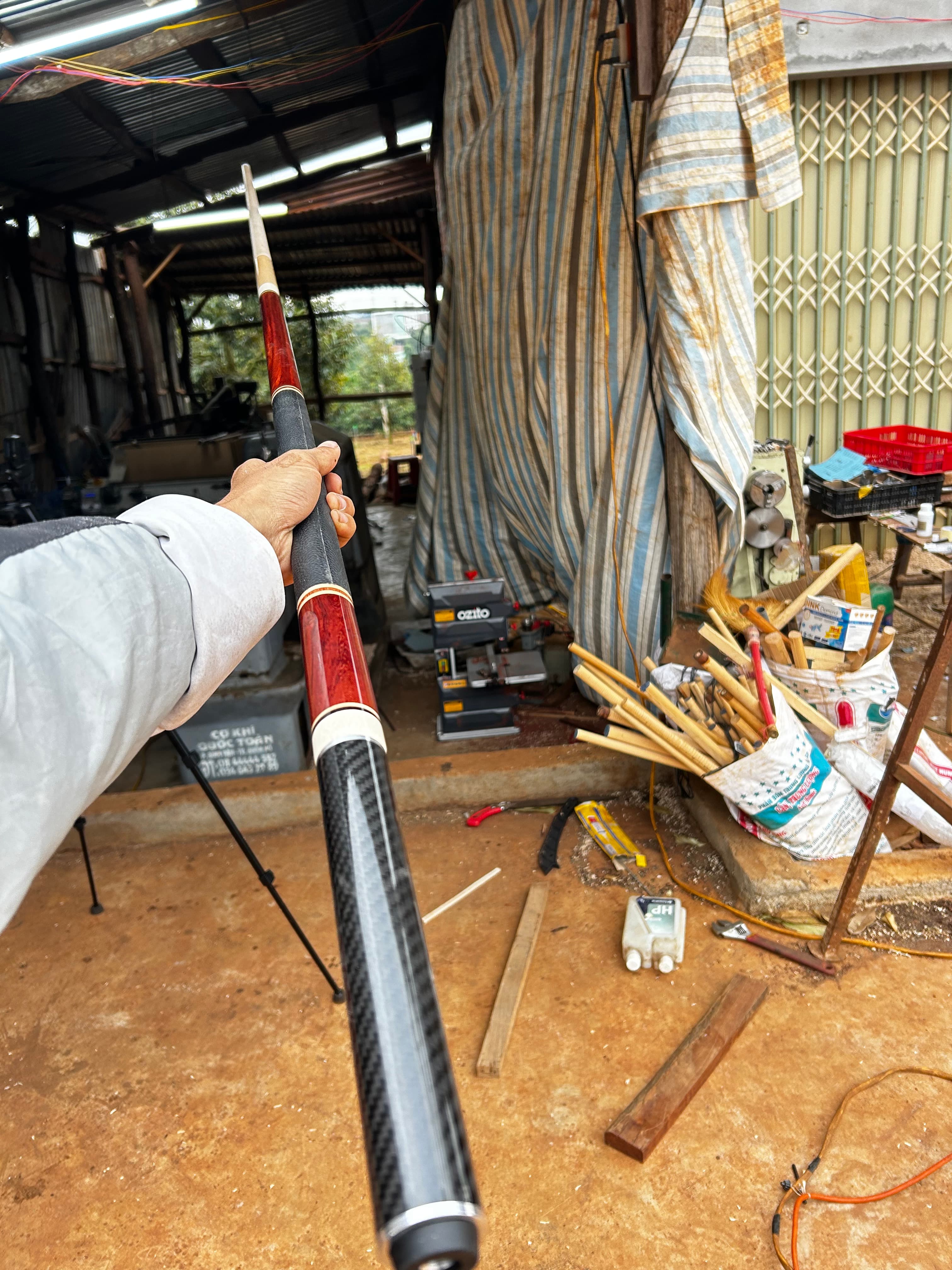 Cơ bida Cẩm – Phong – Cẩm bọc da