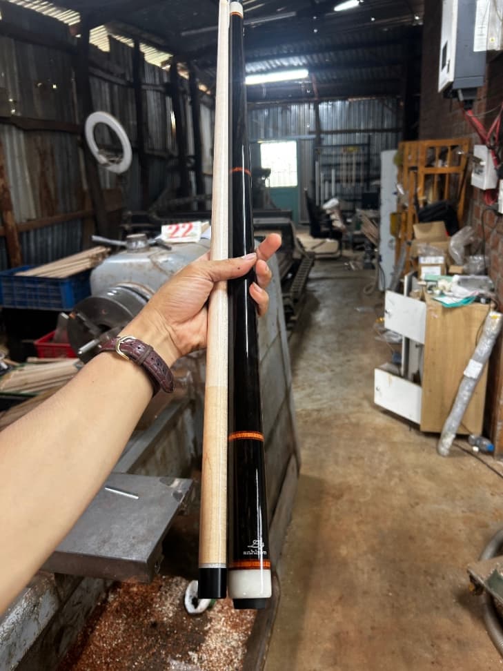 Cơ bida 3C full gỗ mun black ebony